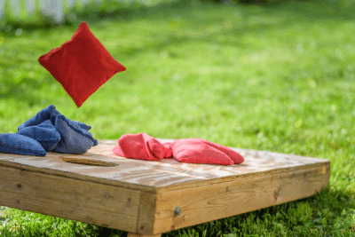 corn hole outdoors