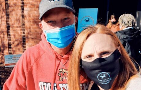 Amy and Client with Mask
