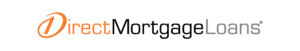 Orange black and gray direct mortgage loans sign