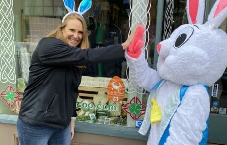 Amy and Easter Bunny