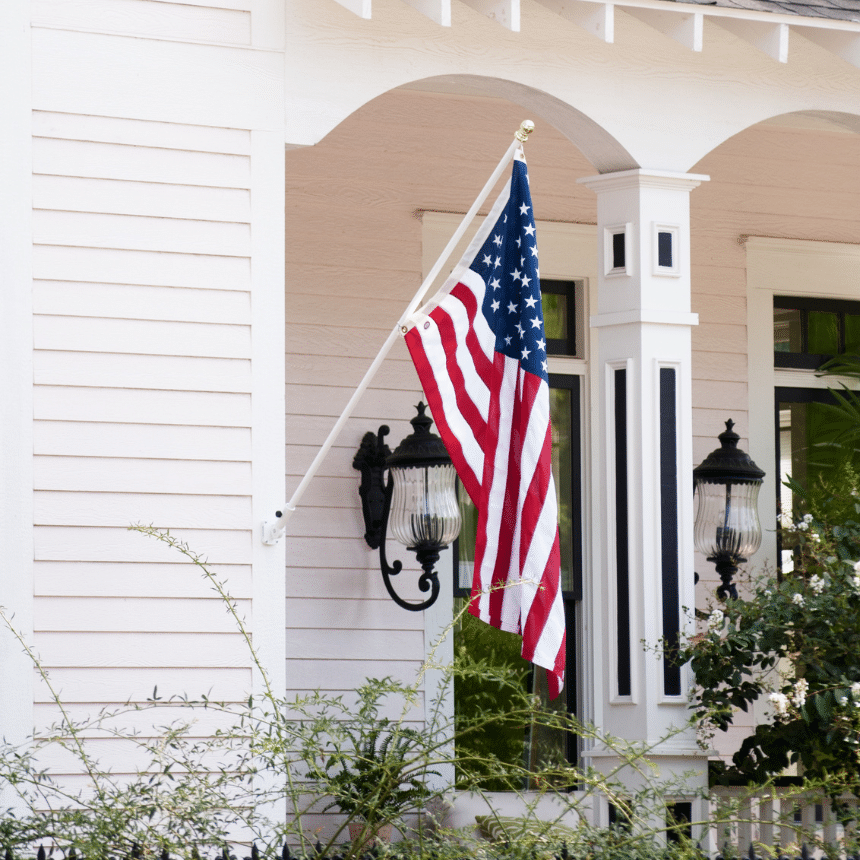 flag on house