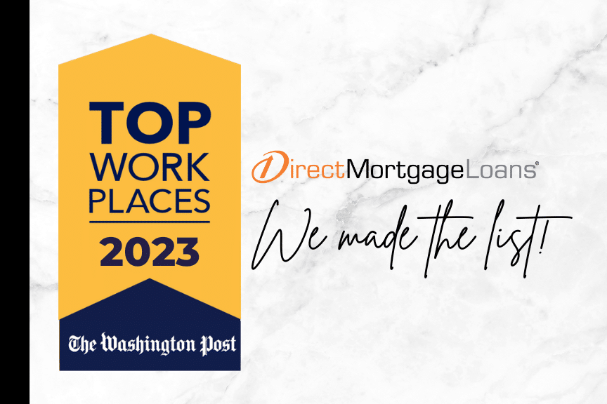 Top Workplaces 2023 Award Washington Post Direct Mortgage Loans
